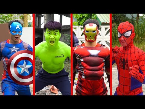 Superheroes Epic Battle : Hulk vs Spiderman vs Superman vs Iron man ( Compilation #50p)