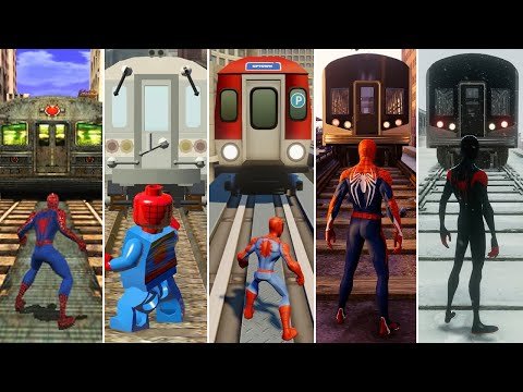 Getting Hit By The Train in Spider-Man Games