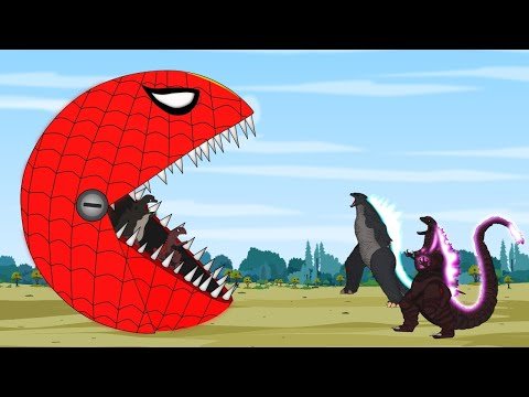 Godzilla, Shin Godzilla vs SPIDER PAC-MAN Attack [P2] | Godzilla Animation Cartoon