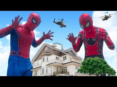 BIG SPIDER-MAN vs Spider-Man House | Team Spider-Man Dancing
