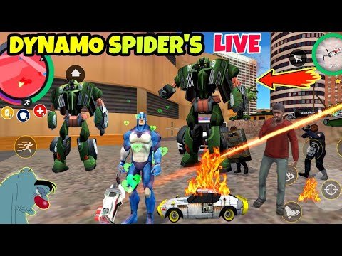 Plant Vs Zombies And Rope Hero Vice Town Live Stream || dynamo spider