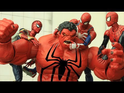 Spider-Man Vs Hulk Avengers Superhero Best Scene Figure Stopmotion