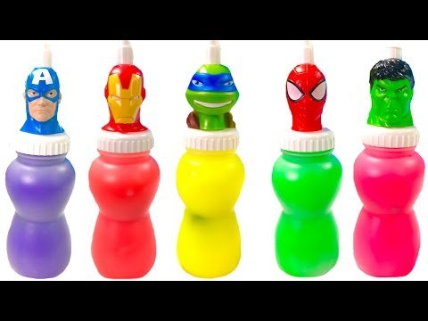 Fizzy Color Learning Video with  Superhero Slime Surprise