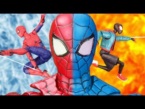 SpiderMan Top 10 Fights & Web Swinging in Spider-verse Figure Stopmotion