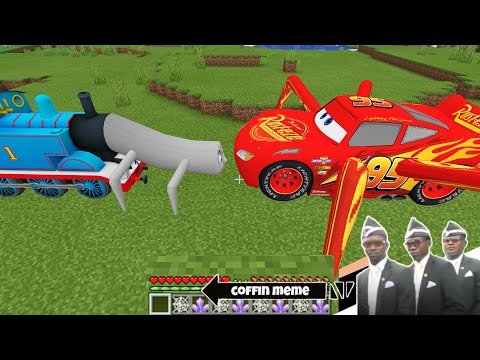 Worm Thomas Train vs Spider McQueen in Minecraft – Coffin Meme