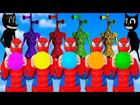 SUPERHERO’s Story In Real Life vs Siren Head Cartoon Cat | SPIDER-MAN Hulk Prank