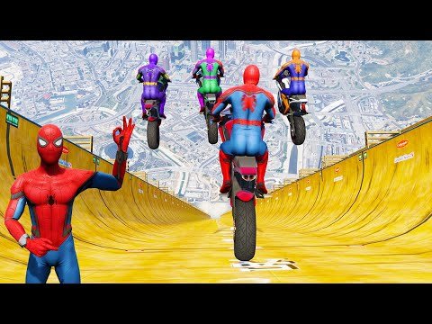 GTA 5 Spiderman VS MEGA RAMP ( Spider-Man Jumps )