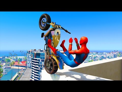 GTA 5 Spiderman Epic Jumps #3 ( Spider-Man Stunts & Fails )