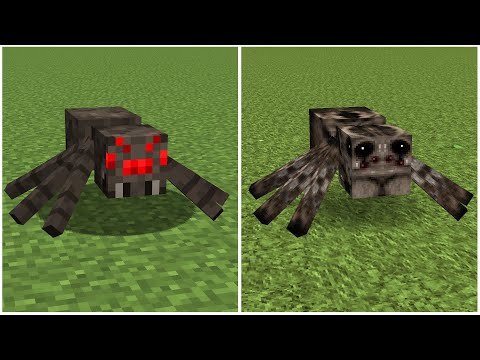 minecraft vs realistic (spider)