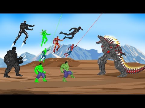 Color Team Hulk – Color Team Spider-Man vs MechaGodzilla 2021 [HD] | SUPER HEROES MOVIE ANIMATION