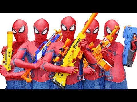 Spider Man Nerf War Compilation