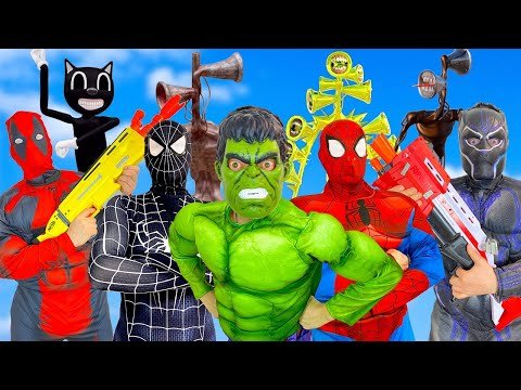 SPIDER-MAN Story In Real Life | Superheroes VS Siren Head Cartoon Cat | Hulk Prank