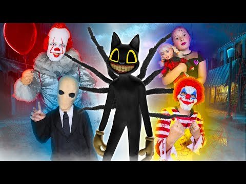 ROBLOX SPIDER with Cartoon CAT, SLENDERMAN, PENNYWISE, RONALD and DOLLMAKER