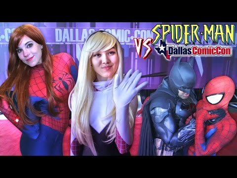 Spider-Man VS Dallas ComicCon 2016 Ft. Spider-Gwen & Mary Jane
