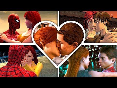 Evolution of Mary Jane Kissing Peter Parker in Spider-Man Games (2002-2021) Gameplay in 4K 60FPS