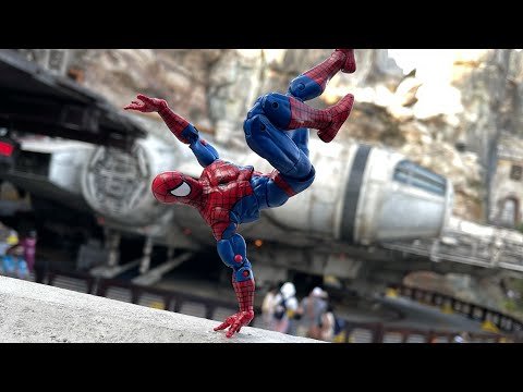 Saturday #SHORTS Balancing Marvel Legends Spider-Man In Disneyland!