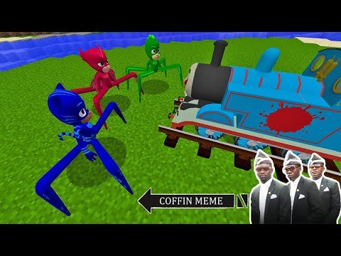 Spider PJ MASKS VS Thomas.EXE Tank Engine in Minecraft – Coffin Meme