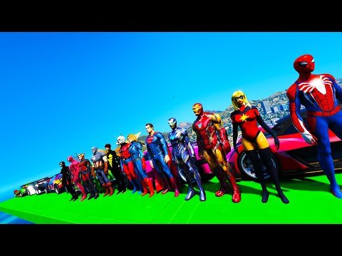 Spiderman arcade in GTA V Spider-Man and friends Miss Marvel Ironman Ironwoman Antman Wasp