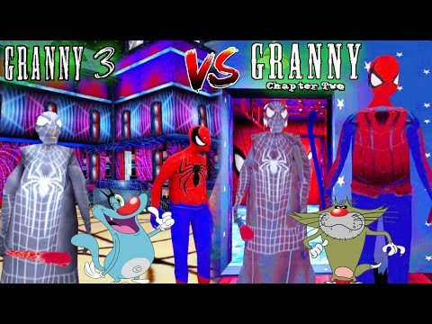 Granny Chapter Two Spider man Vs Granny 3 Spider man With Oggy and Jack