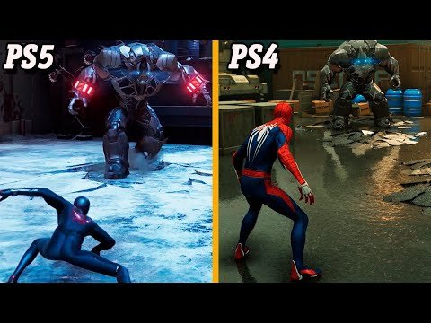 Marvel’s Spider Man: Miles Morales vs Original Rhino Boss 4K Gameplay Graphics Comparison PS4 vs PS5