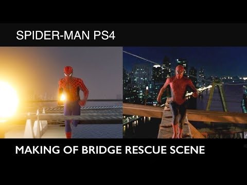 Spider-Man PS4 – MAKING OF Bridge Rescue Scene (Spider-Man 1)