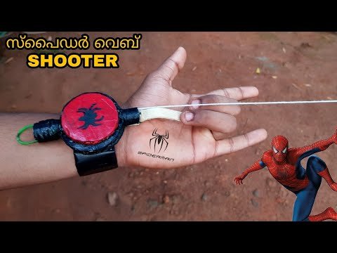 Spiderman web shooter|how to make spider web in malayalam|Simple spider web|DIY
