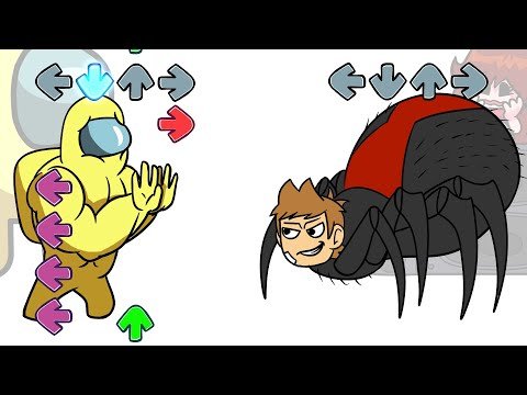 Strong Mini Crewmate Kills FNF Characters | Tord-Spider vs Strong Yellow Among Us