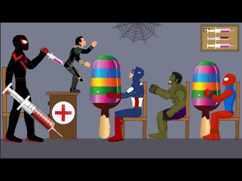 Spider man Miles Morales vs Loki vs Hulk vs Superman injection Animation  – DRAWING CARTOONS 2