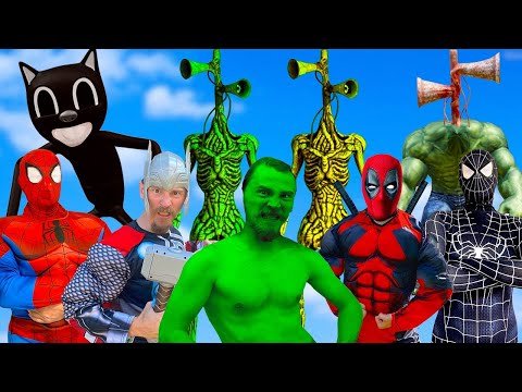 Superheroes In Real Life VS Cartoon Cat, Siren Head SCP 096 | Spider-Man Morning Routines