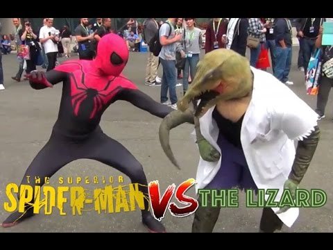 Superior Spider-Man VS The Lizard – Mortal Kombat Styled Fight! (Real Life Superhero Battle)