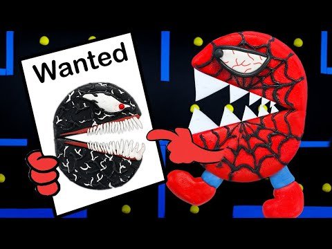 Spider Pac-Man vs Venom Battle – Funny Stop Motion Animation