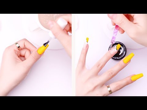 Amazing Color Yellow & Spider Gel Nails Art Ideas 2021 | Olad Beauty #shorts