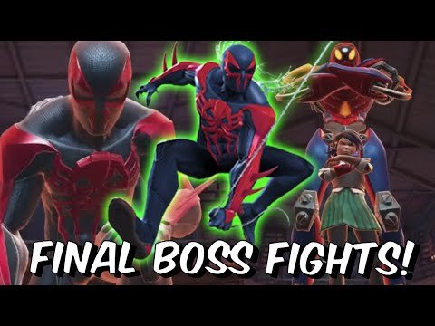 Spider-Man 2099 & Peni Parker Final Boss Fights – August Cavalier EQ – Marvel Contest of Champions