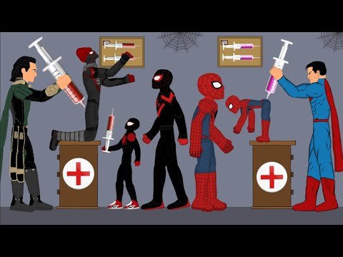 Spider man Cartoons vs Loki vs Superman vs Spiderman Miles Morales vs Hulk – DRAWING CARTOONS 2