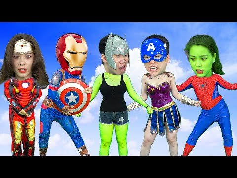 Superheroes vs Cartoon Cat, Siren Head, SCP 096 | Hulk Prank | Spider-Man Story In Real Life