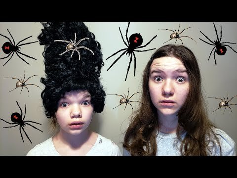 SPIDERS IN HER HAIR!