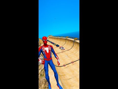 Spiderman and Hulk Ramps GTA V Spider Cars