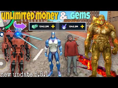 rope hero vice town unlimited money & diamonds | update 5.8 | black spider 2.0