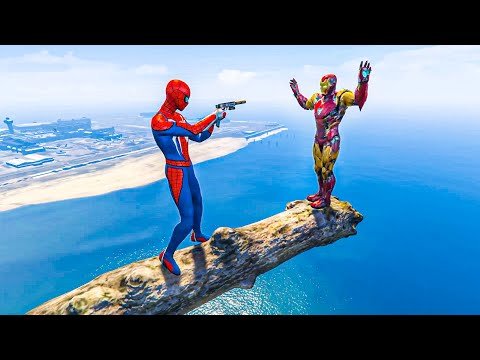 Spiderman  aur Ironman ki Funny video – Spider-man vs Ironman Ragdolls in Gta 5