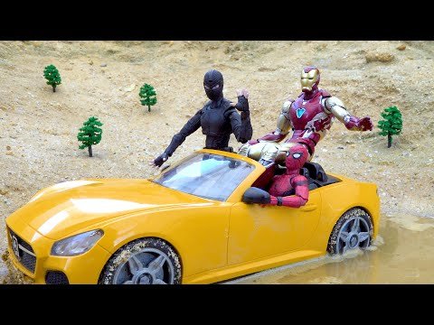 Superheroes Spider-Man Hulk Racing in Car Toys | B-STUDIO THA