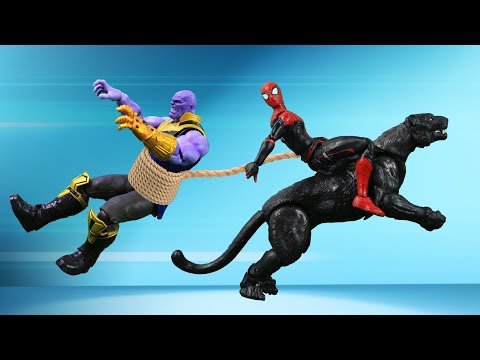 Spider-man Rescues Black Panther From Thanos In Spider verse | Figure Stop motion