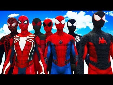 ALL SPIDERMAN SUITS – AMAZING SPIDER-MAN, SYMBIOTE SPIDERMAN, SUPERIOR SPIDERMAN, ULTIMATE SPIDERMAN