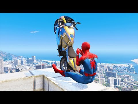 GTA 5 Spiderman Epic Jumps #8 ( Spider-Man Stunts & Fails )