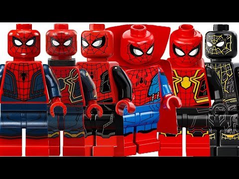 All LEGO MCU Spider-Man Minifigures (Side by Side)