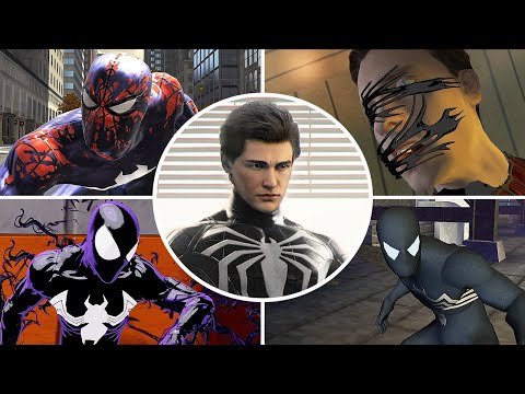 All Black Suit Spider-Man Transformations (Games)