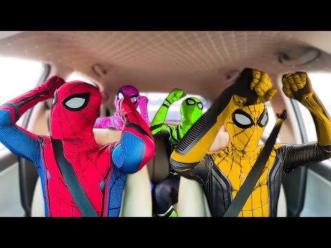 DANCING CAR and DANCING SPIDER-MAN’s | Funny Video Music | TORANG PASUKAN DAMAI BATUDAA