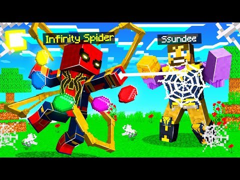 Playing as INFINITY IRON SPIDER MAN in Insane Craft