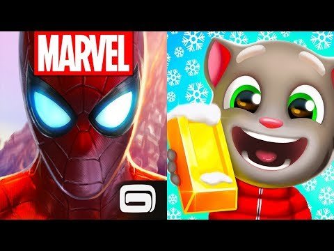 Spider Man Unlimited VS Talking Tom Gold Run #3