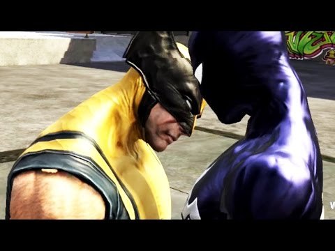 Spider-Man: Web of Shadows – Wolverine VS Black Suit Spider-Man Battle!