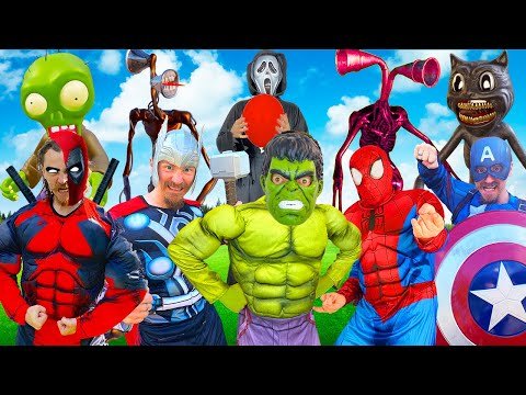 Superheroes VS Siren Head, Cartoon Cat, SCP 096 | Spider-Man Story In Real Life | Hulk Prank